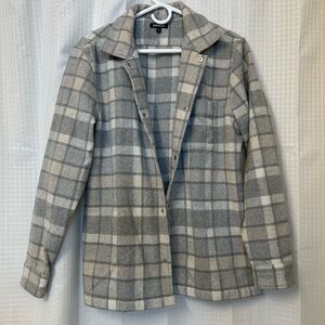 EXPRESS Plaid Button-Up Jacket
